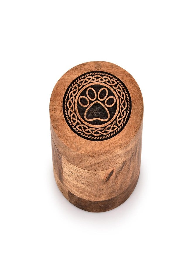 Kimona Dog Urn Wooden Pet Memorial Keepsake Cremation Urns for Ashes Pet Urn Wood Keepsake Box Urns for Cat Dogs Ashes (3.5" x 3.5" x 2.5") - Image 1